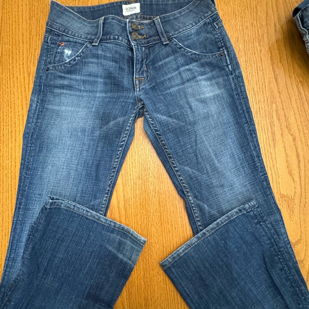 Hudson Jeans Women's Blue Fit and Flare Denim
